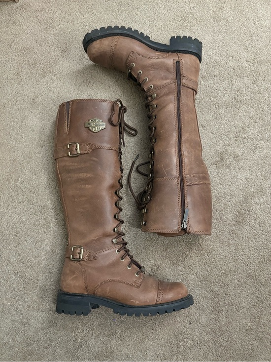 Harley-Davidson Shoes - Harley-Davidson Women's Beechwood 15" Motorcycle Boots Brown D83857 Size 7M